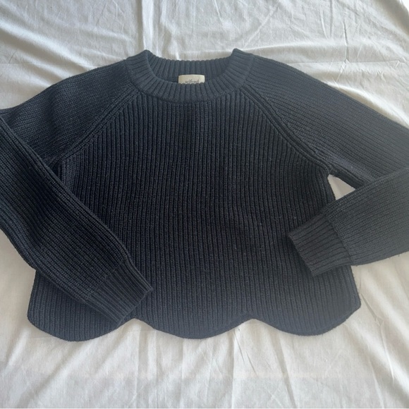 Wilfred Classic Black Knit Sweater Italian Yarn Wool - Picture 1 of 10